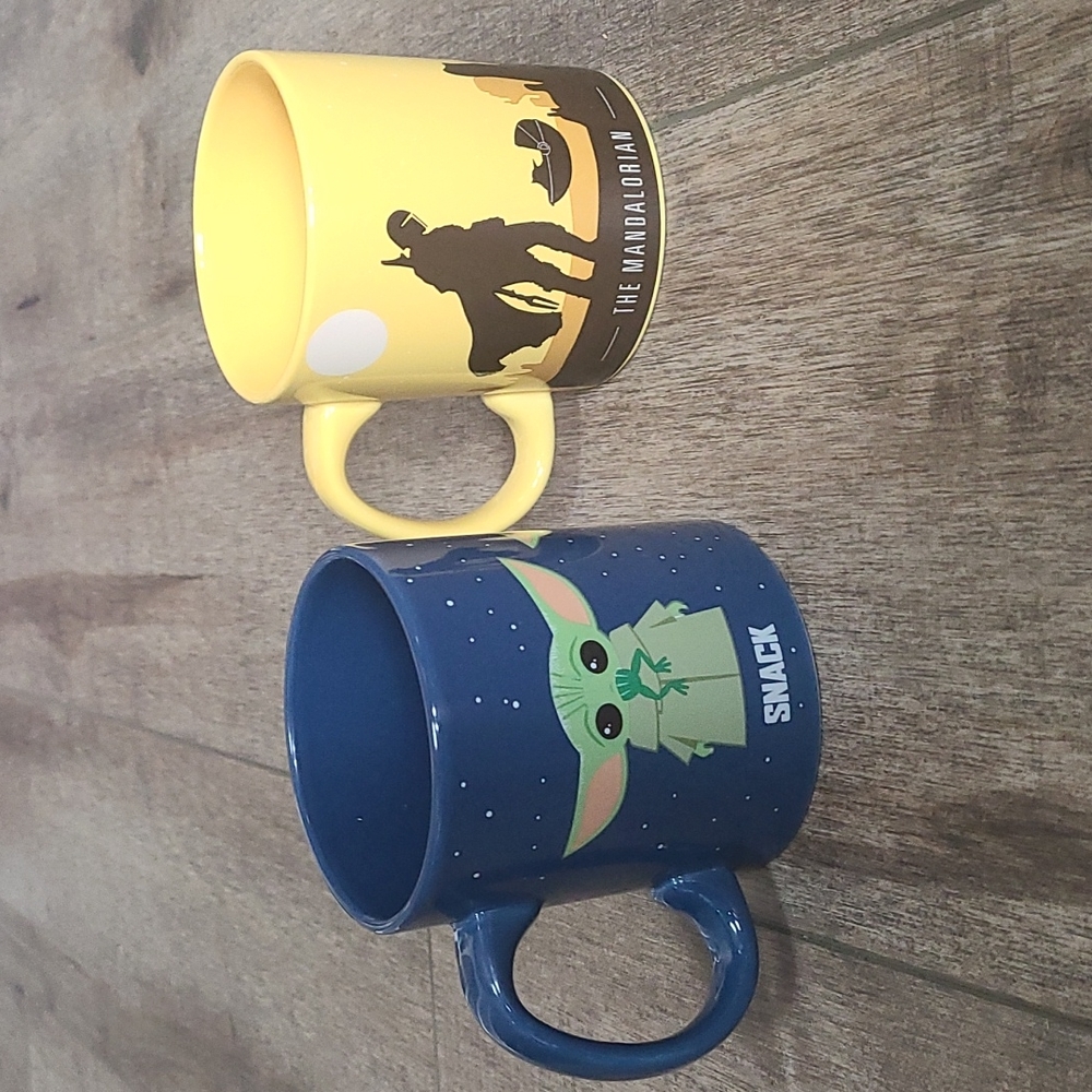 New☆Both Mandalorian & Baby Yoda Ceramic Large mugs